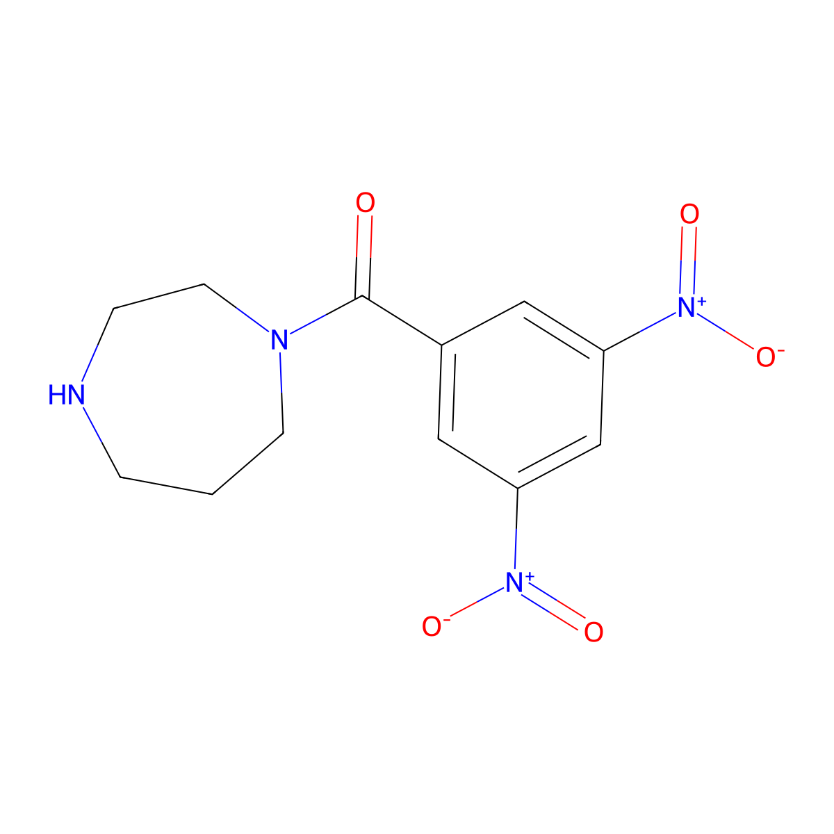 1-(3,5-Dinitrobenzoyl)-1,4-diazepane molecular structure, CAS 1240573-39-0