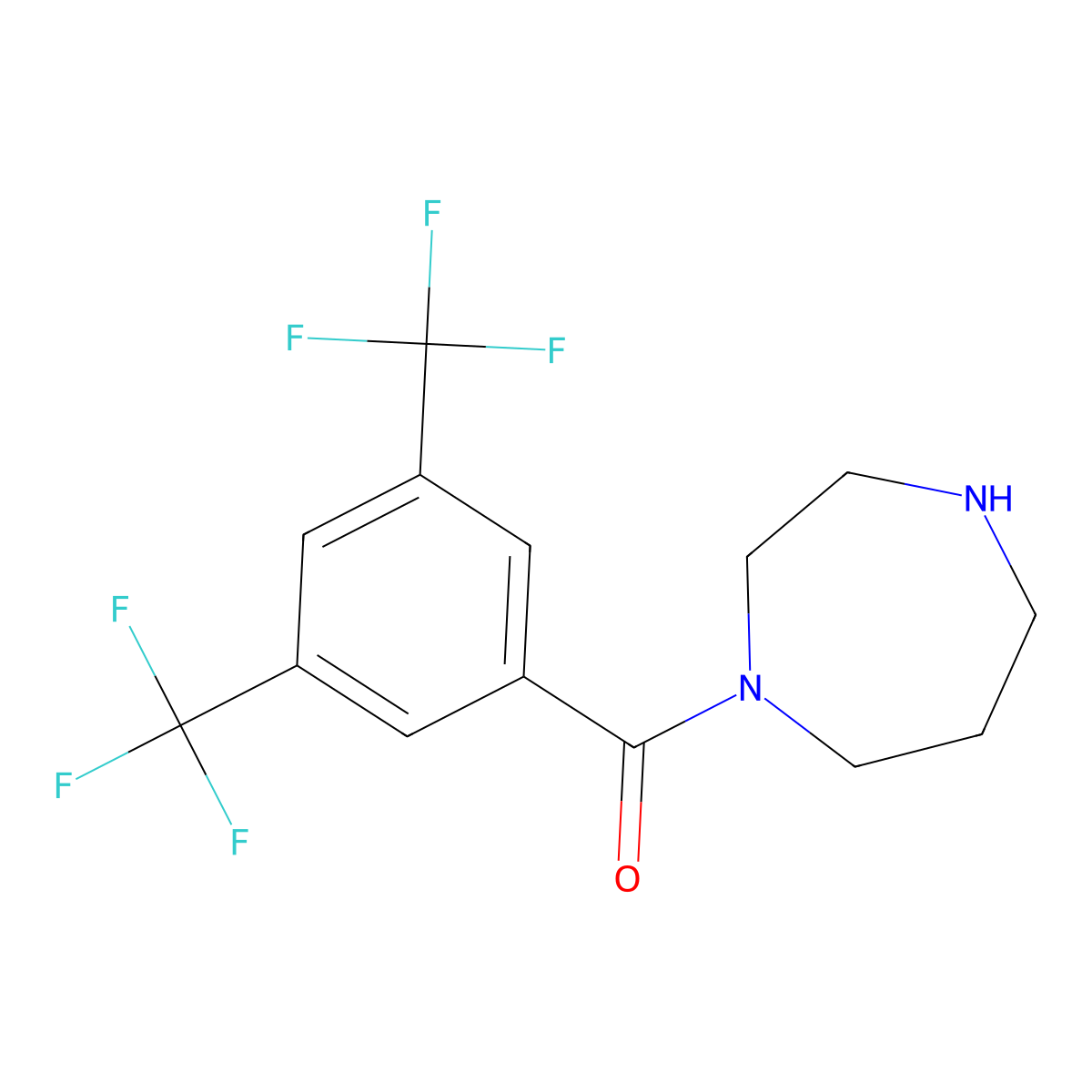 1-[3,5-Bis(trifluoromethyl)benzoyl]-1,4-diazepane molecular structure, CAS 1240573-62-9