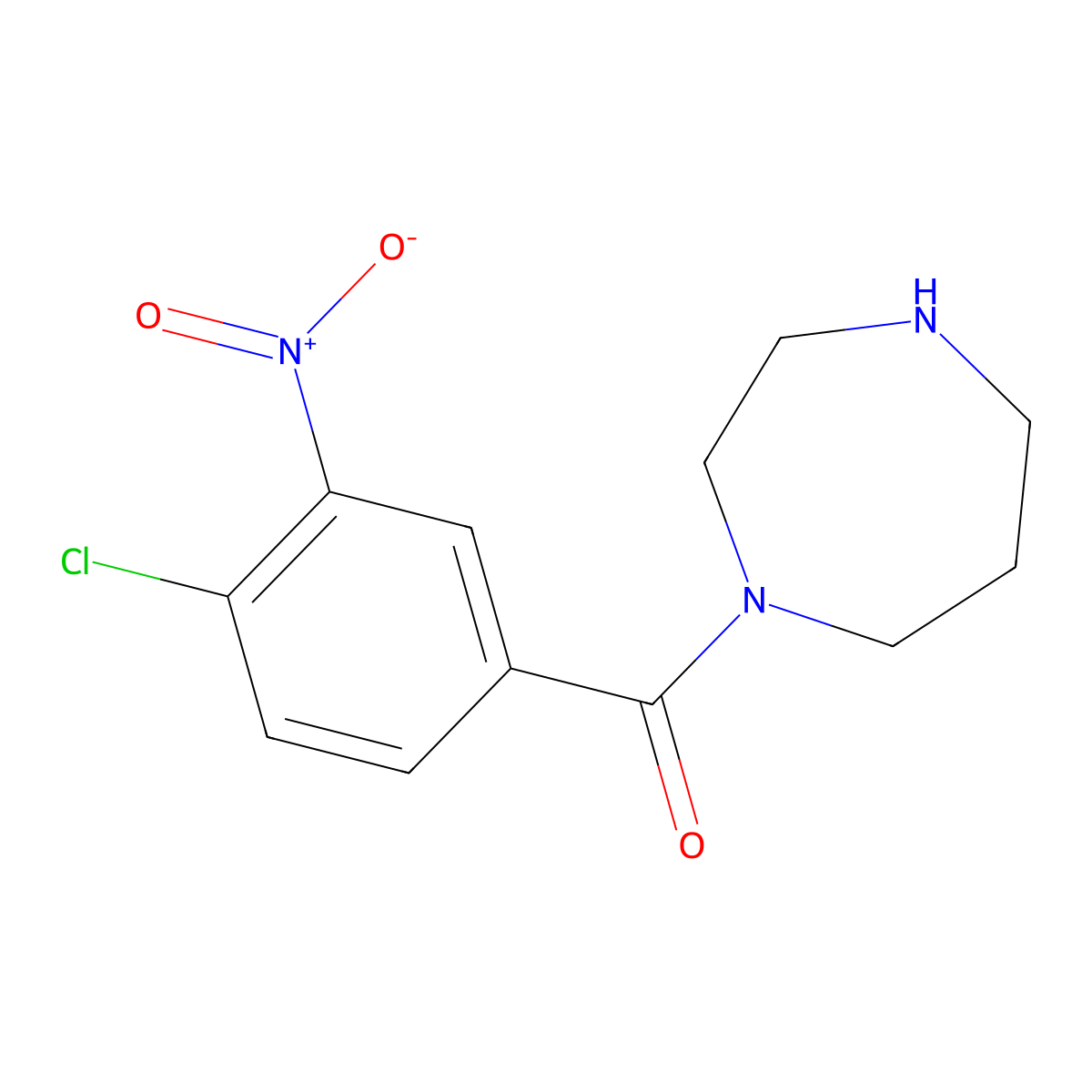 1-(4-Chloro-3-nitrobenzoyl)-1,4-diazepane molecular structure, CAS 1240573-70-9