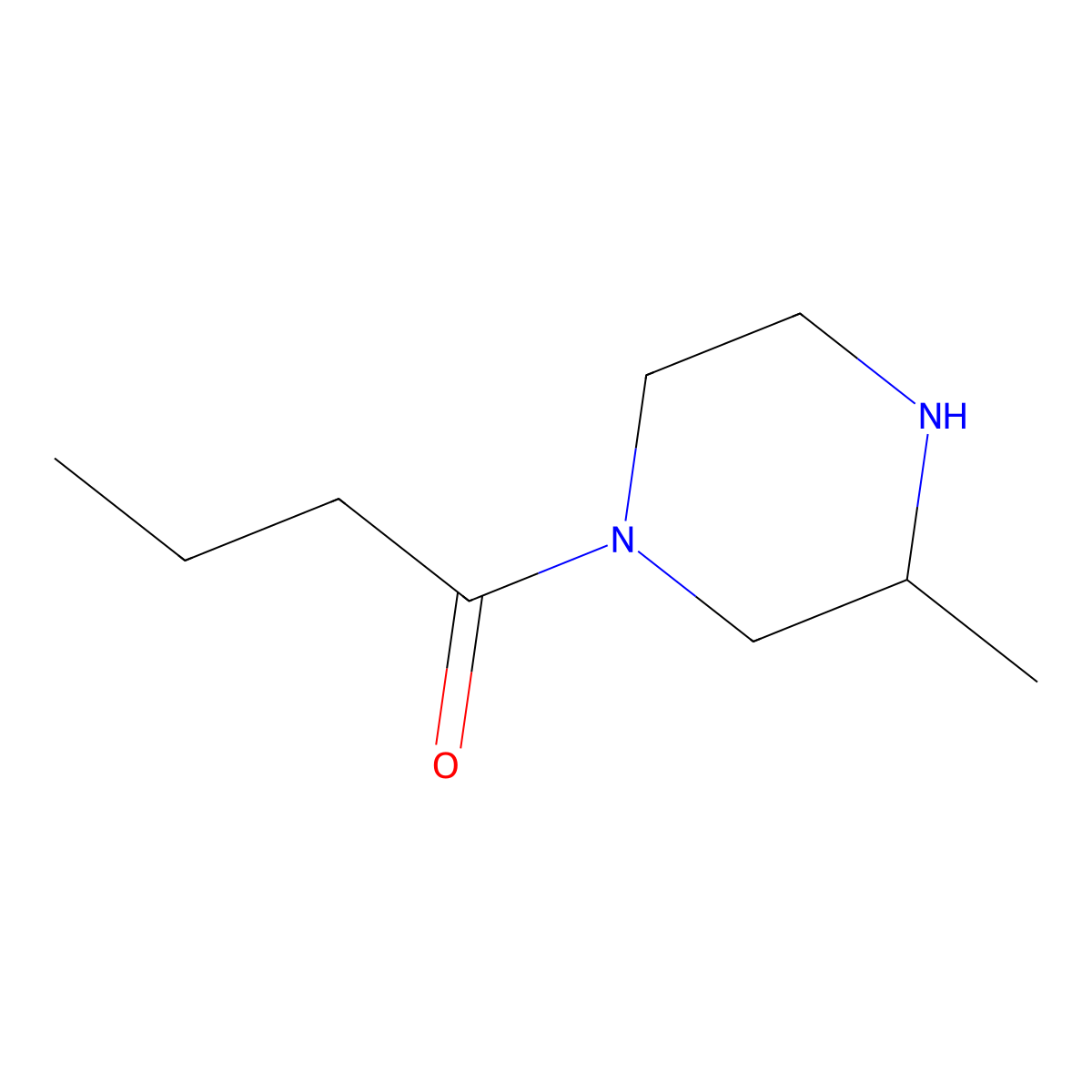 1-(3-Methylpiperazin-1-yl)butan-1-one molecular structure, CAS 1240574-13-3