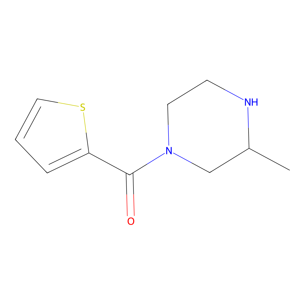 3-Methyl-1-(thiophene-2-carbonyl)piperazine molecular structure, CAS 1240574-15-5