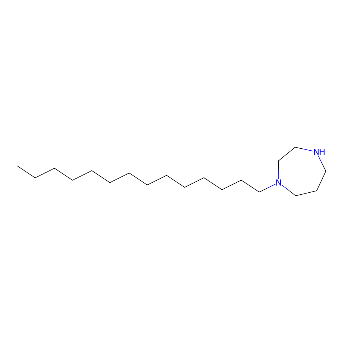 1-Tetradecyl-1,4-diazepane molecular structure, CAS 1240574-19-9