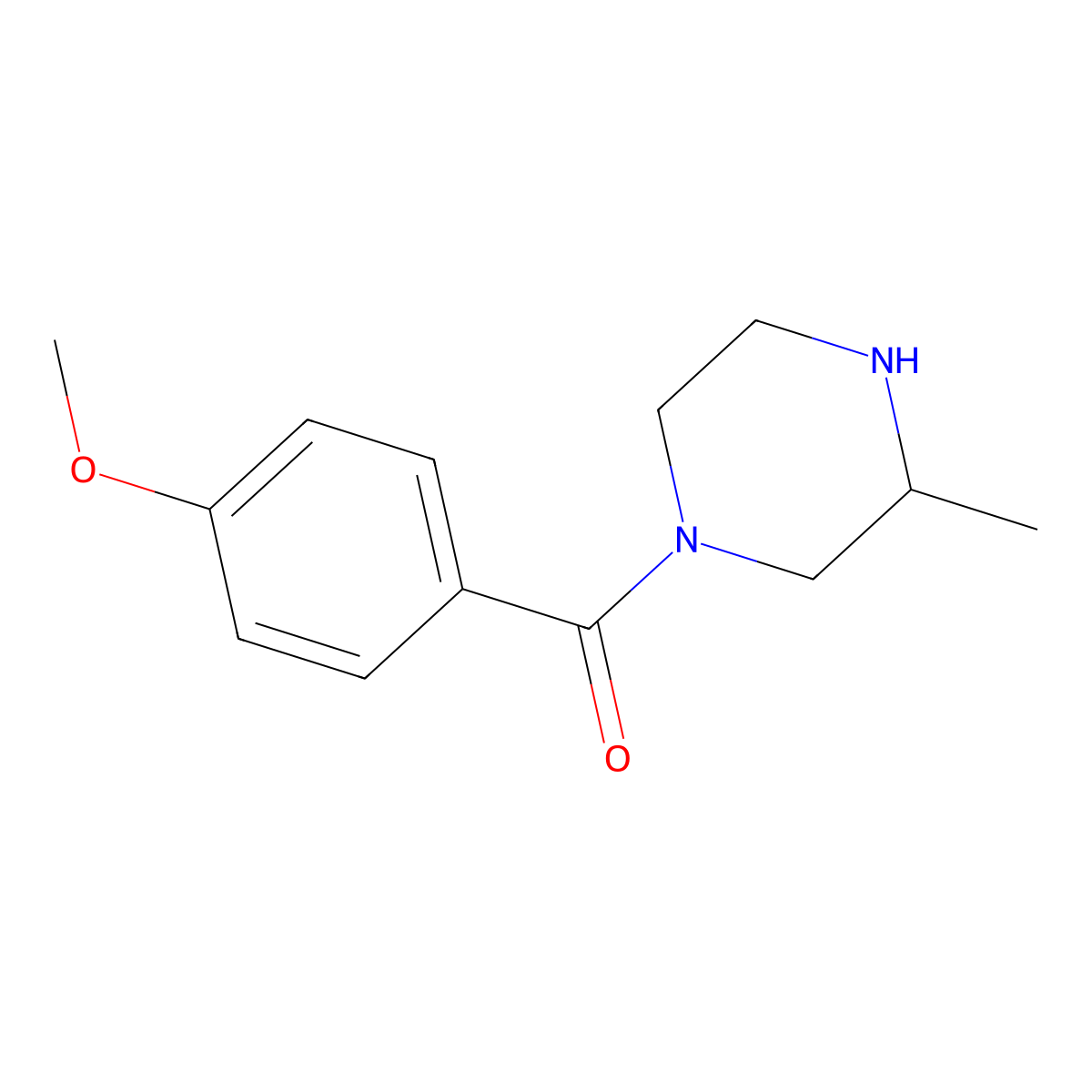 1-(4-Methoxybenzoyl)-3-methylpiperazine molecular structure, CAS 1240574-24-6