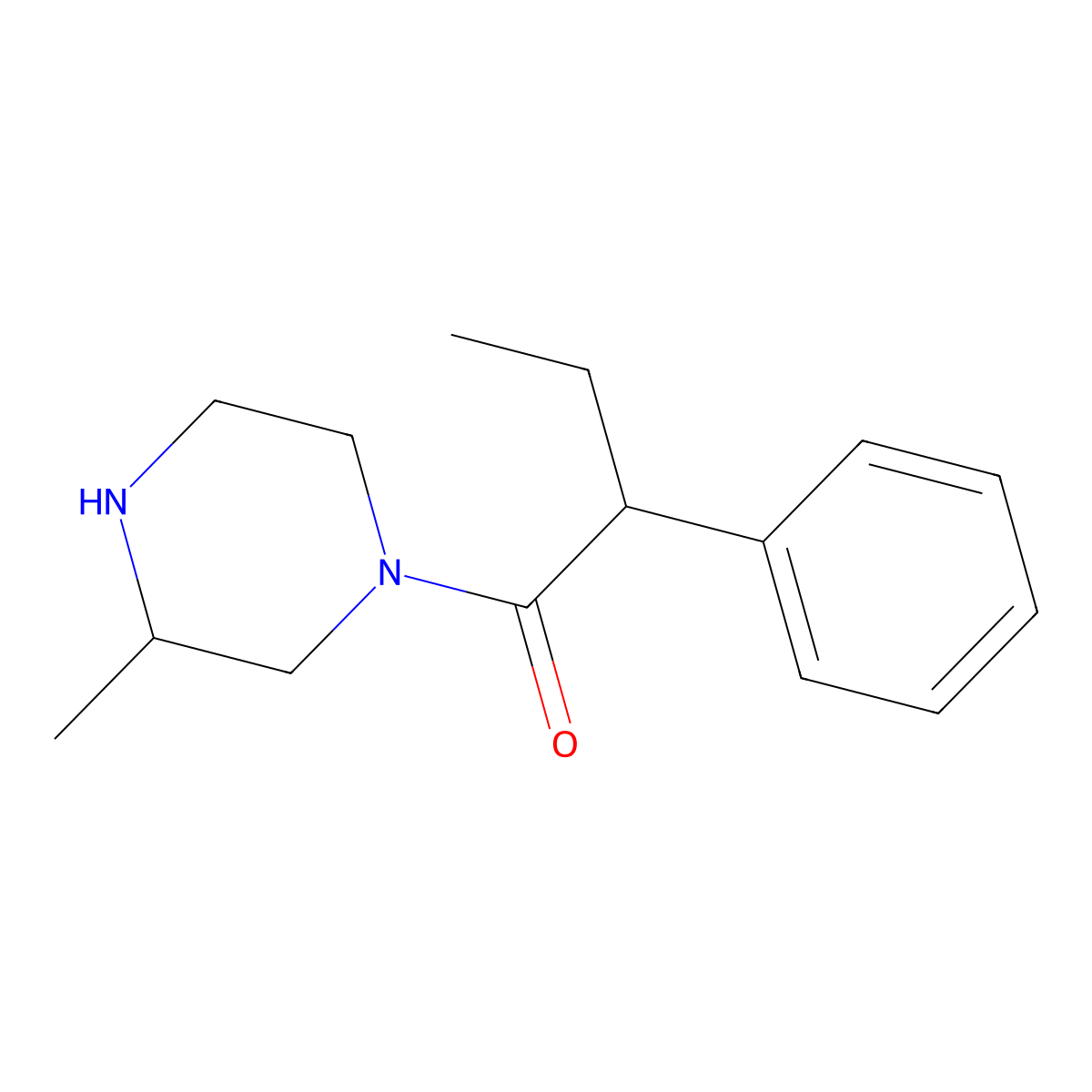 1-(3-Methylpiperazin-1-yl)-2-phenylbutan-1-one molecular structure, CAS 1240574-29-1