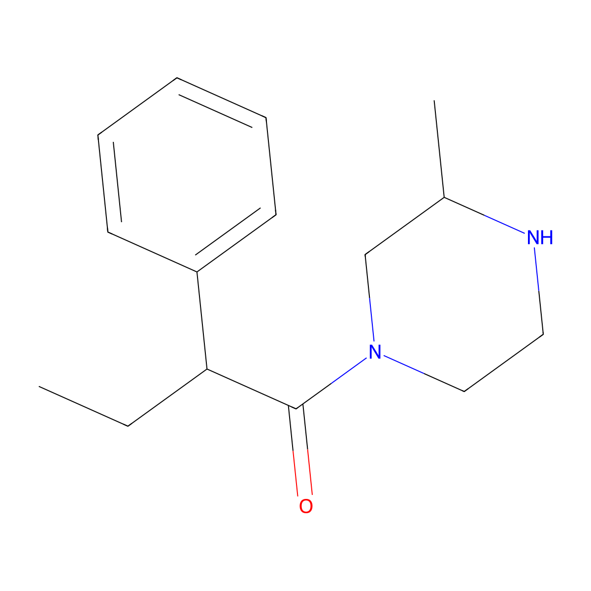 1-(3-Methylpiperazin-1-yl)-2-phenylbutan-1-one molecular structure, CAS 1240574-29-1
