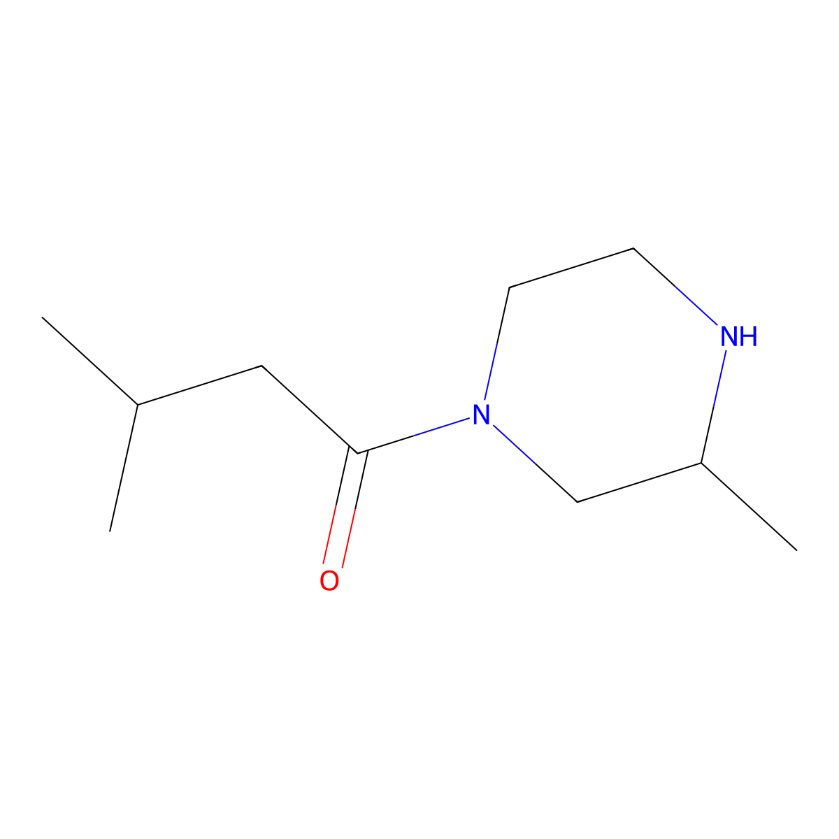 3-Methyl-1-(3-methylpiperazin-1-yl)butan-1-one molecular structure, CAS 1240574-37-1
