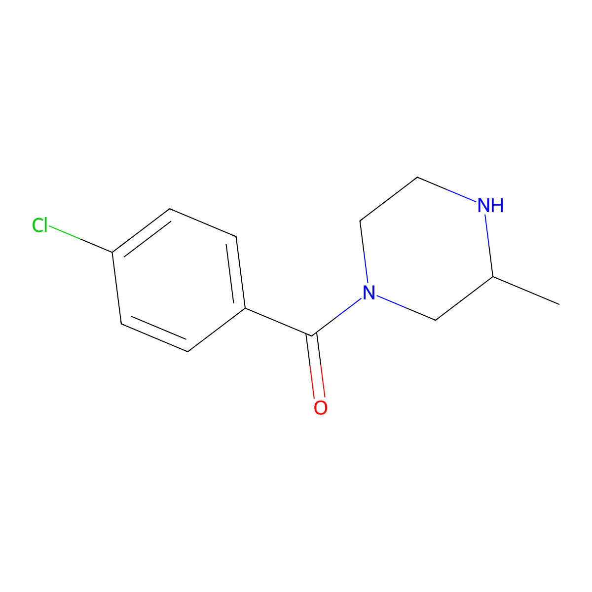 1-(4-Chlorobenzoyl)-3-methylpiperazine molecular structure, CAS 1240574-43-9