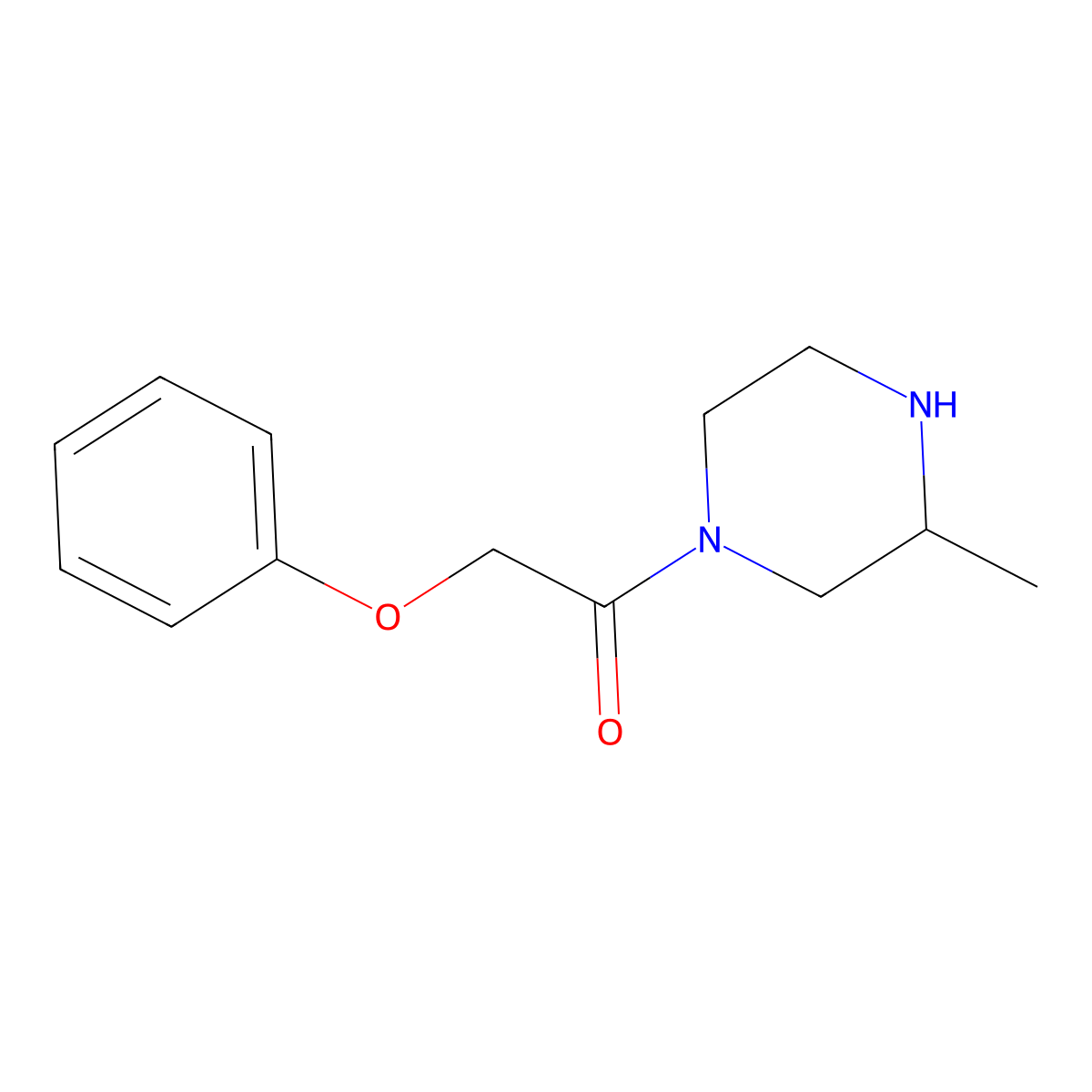 1-(3-Methylpiperazin-1-yl)-2-phenoxyethan-1-one molecular structure, CAS 1240574-89-3
