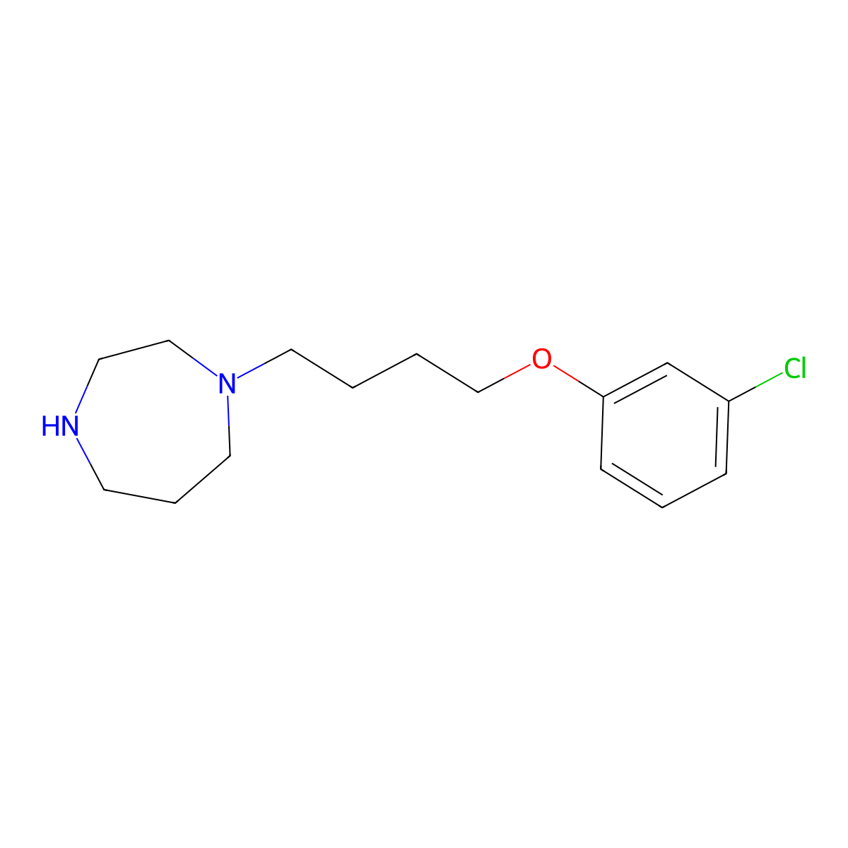 1-[4-(3-Chlorophenoxy)butyl]-1,4-diazepane molecular structure, CAS 1240574-99-5