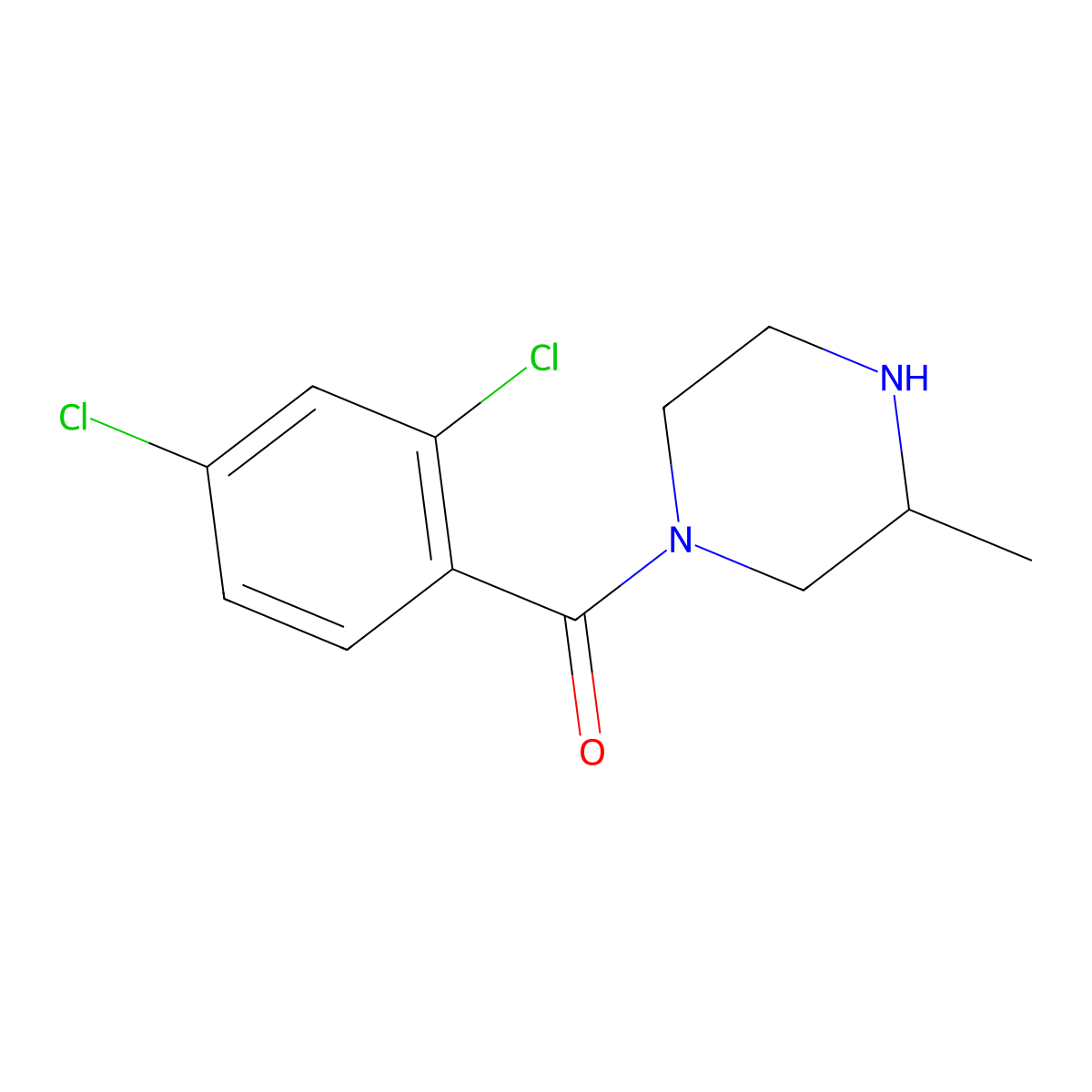 1-(2,4-Dichlorobenzoyl)-3-methylpiperazine molecular structure, CAS 1240575-04-5