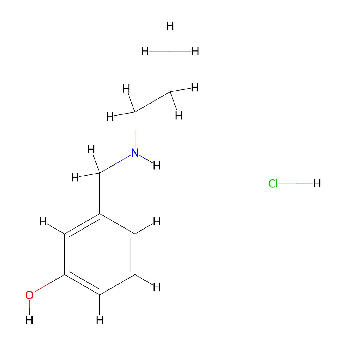3-[(Propylamino)methyl]phenol hydrochloride molecular structure, CAS 1240576-96-8
