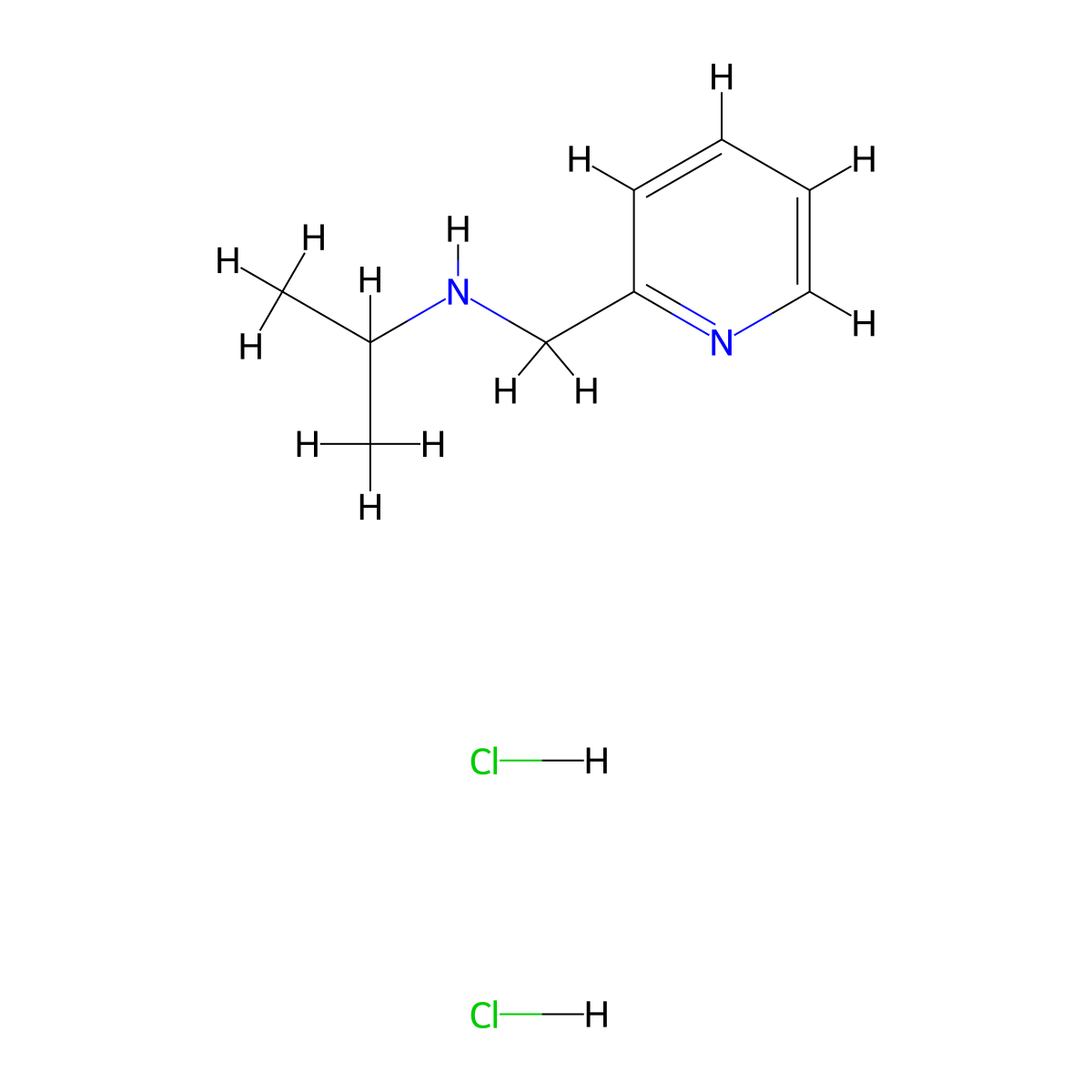 (Propan-2-yl)(pyridin-2-ylmethyl)amine dihydrochloride molecular structure, CAS 1240576-98-0