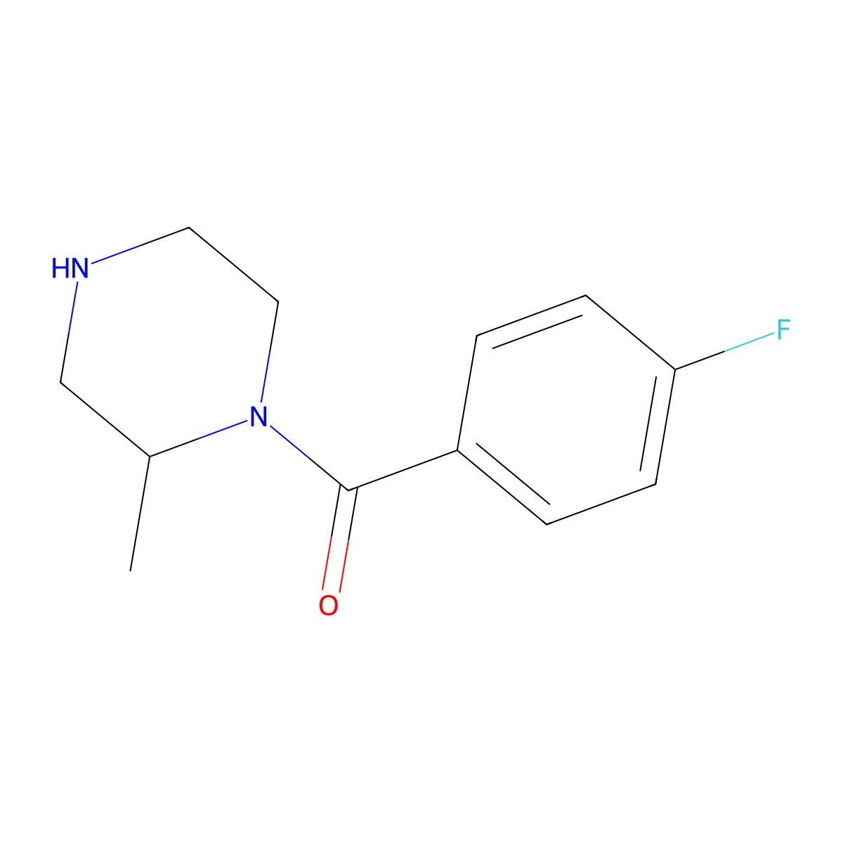 1-(4-Fluorobenzoyl)-2-methylpiperazine molecular structure, CAS 1240577-12-1