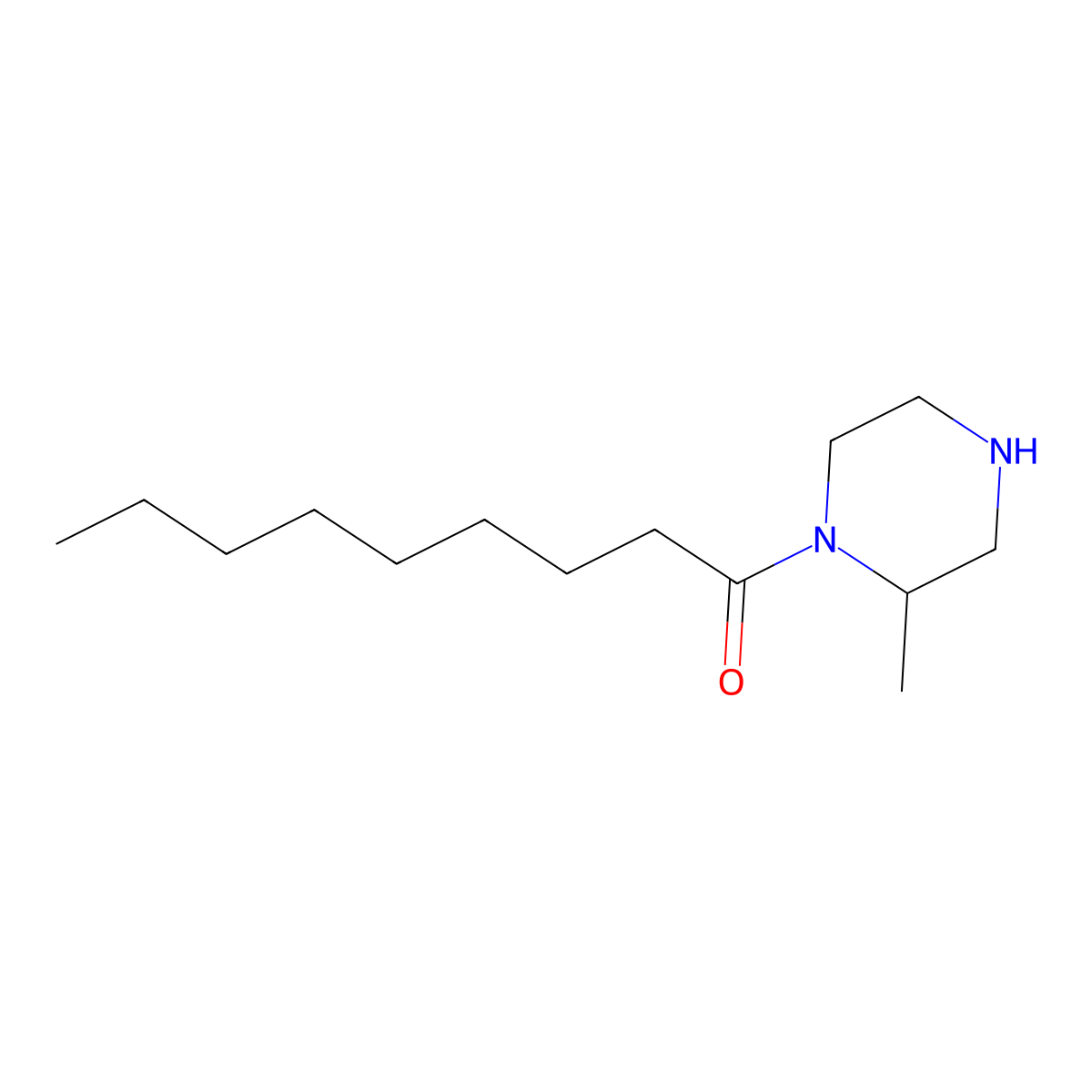 1-(2-Methylpiperazin-1-yl)nonan-1-one molecular structure, CAS 1240577-57-4
