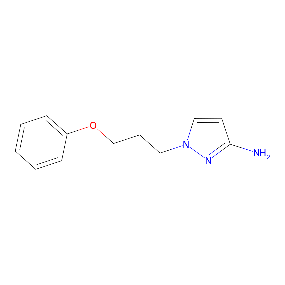 1-(3-Phenoxypropyl)-1H-pyrazol-3-amine molecular structure, CAS 1240577-69-8