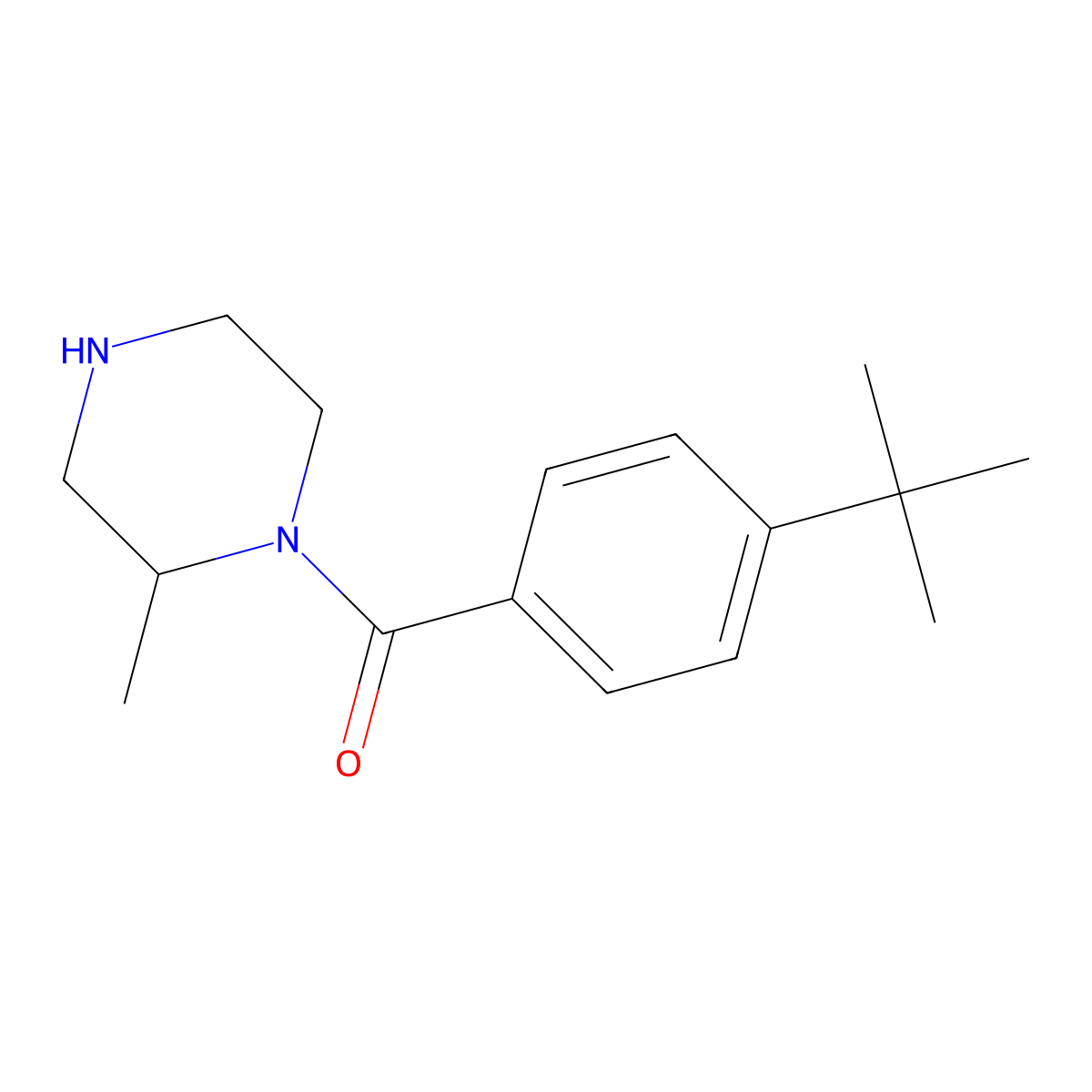 1-(4-tert-Butylbenzoyl)-2-methylpiperazine molecular structure, CAS 1240578-12-4