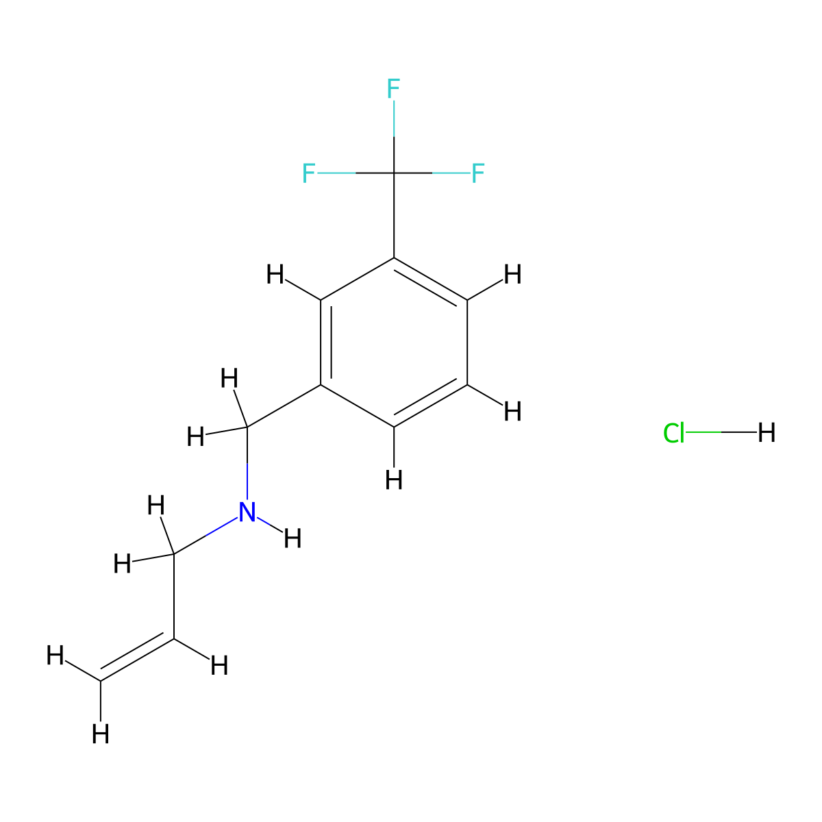 (Prop-2-en-1-yl)({[3-(trifluoromethyl)phenyl]methyl})amine hydrochloride molecular structure, CAS 1240578-19-1