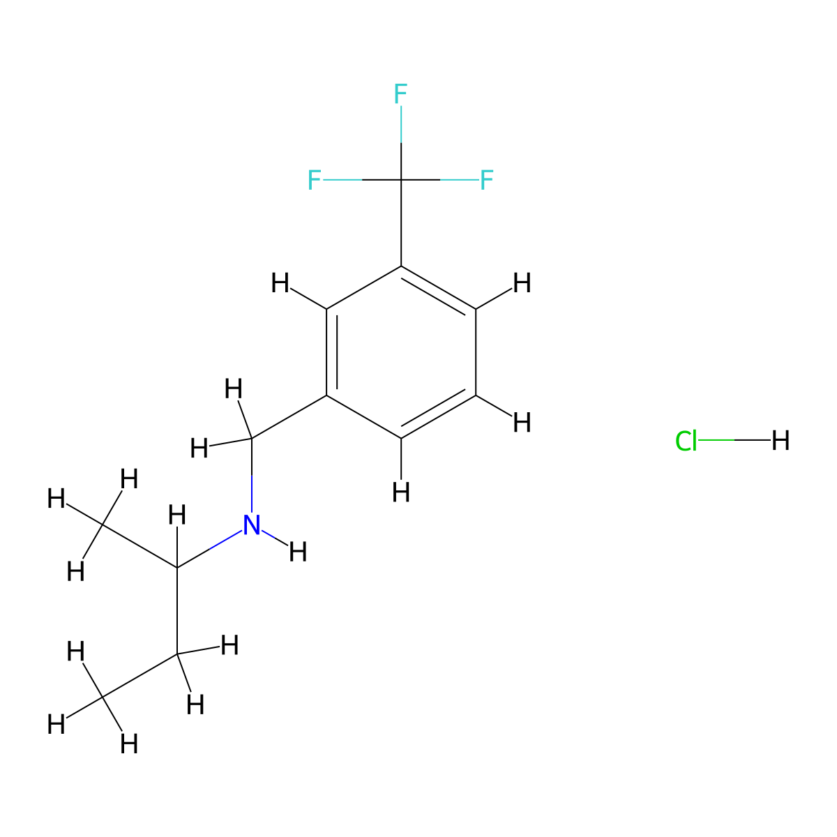 (Butan-2-yl)({[3-(trifluoromethyl)phenyl]methyl})amine hydrochloride molecular structure, CAS 1240578-27-1