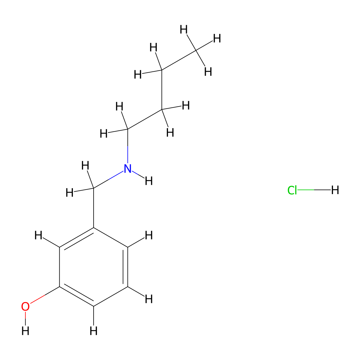 3-[(Butylamino)methyl]phenol hydrochloride molecular structure, CAS 1240578-33-9