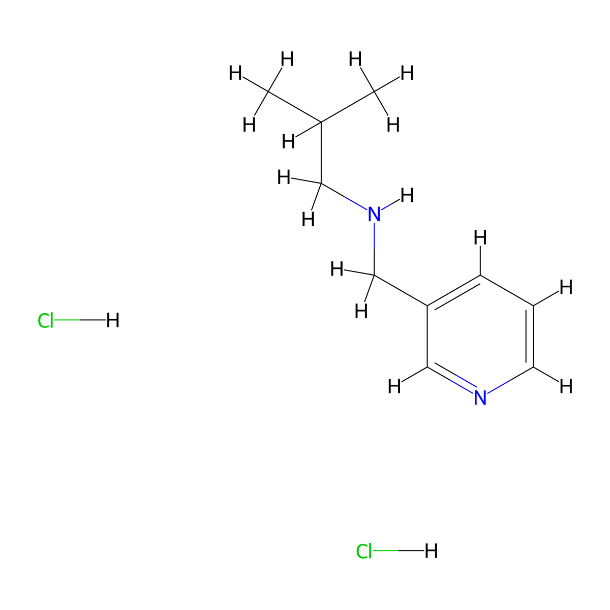 2-Methyl-N-(3-pyridinylmethyl)-1-propanamine dihydrochloride molecular structure, CAS 1240578-47-5