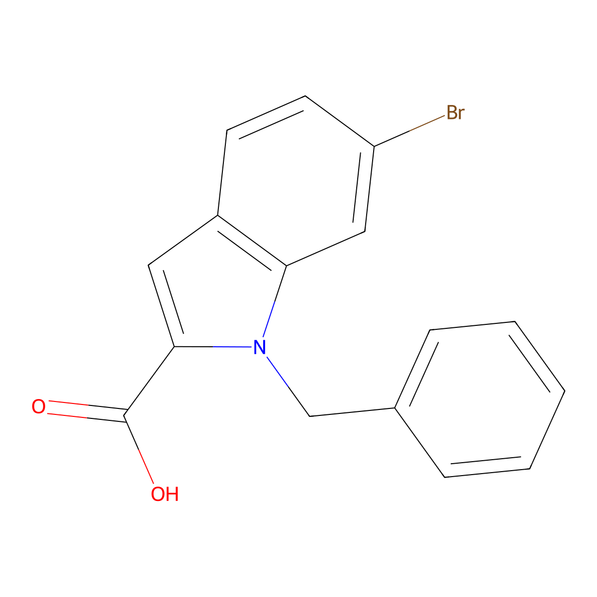 1-Benzyl-6-bromo-1H-indole-2-carboxylic acid molecular structure, CAS 1240578-62-4