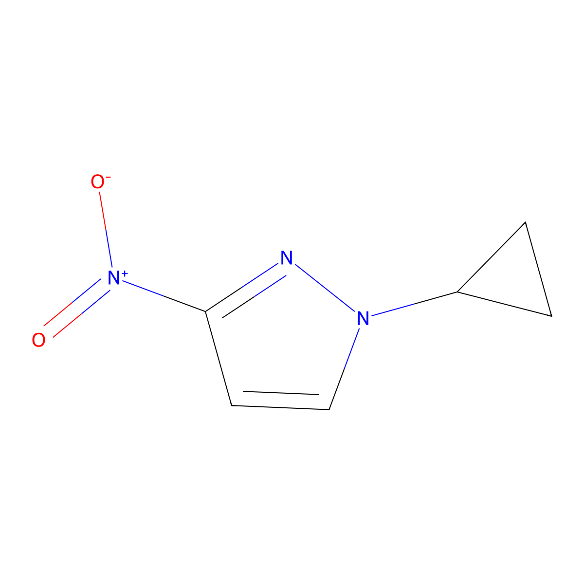 1-Cyclopropyl-3-nitro-1H-pyrazole molecular structure, CAS 1240579-10-5