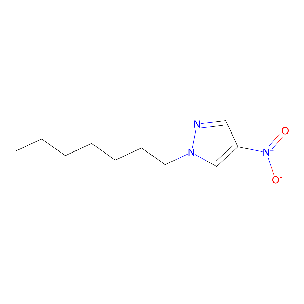 1-Heptyl-4-nitro-1H-pyrazole molecular structure, CAS 1240579-42-3