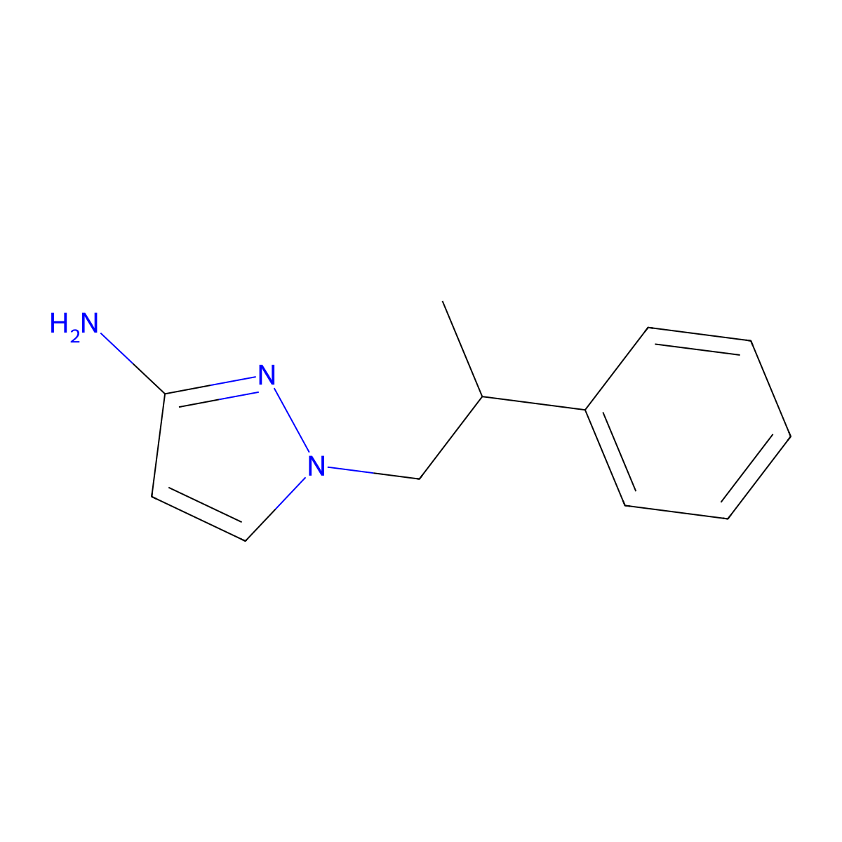 1-(2-Phenylpropyl)-1H-pyrazol-3-amine molecular structure, CAS 1240579-57-0