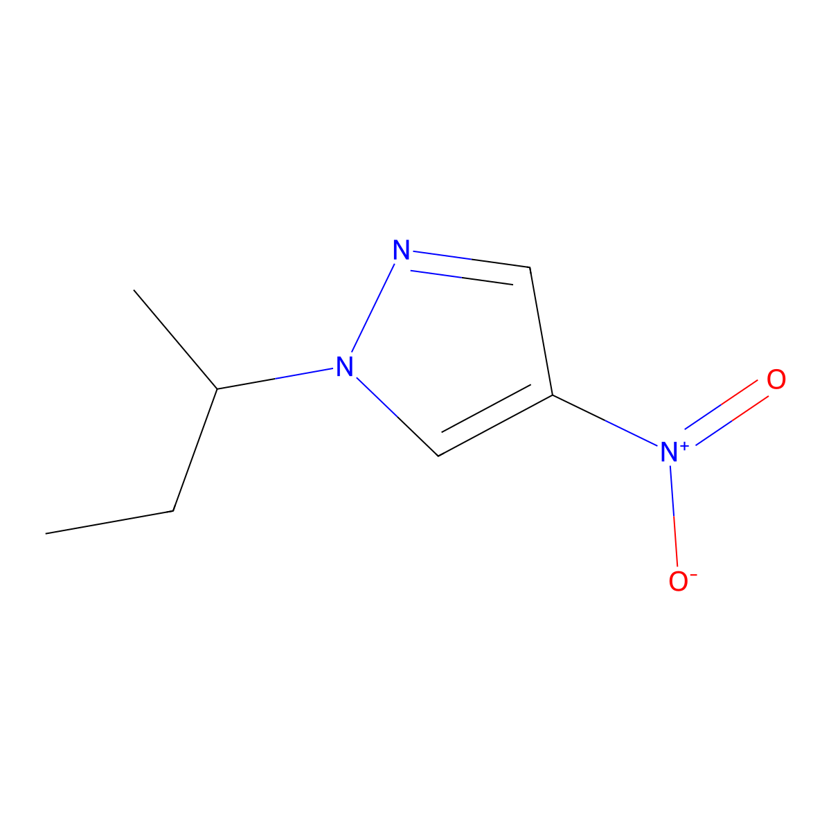 1-(Butan-2-yl)-4-nitro-1H-pyrazole molecular structure, CAS 1240579-58-1
