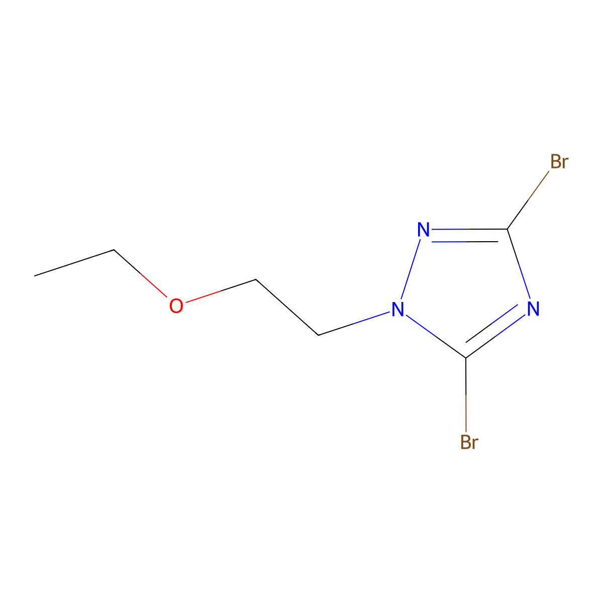 3,5-Dibromo-1-(2-ethoxyethyl)-1H-1,2,4-triazole molecular structure, CAS 1240579-95-6
