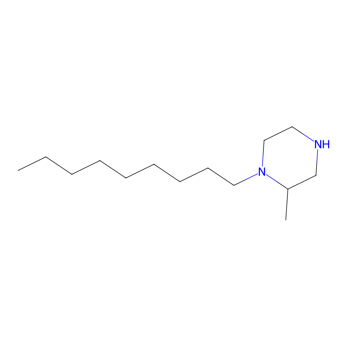2-Methyl-1-nonylpiperazine molecular structure, CAS 1240580-35-1