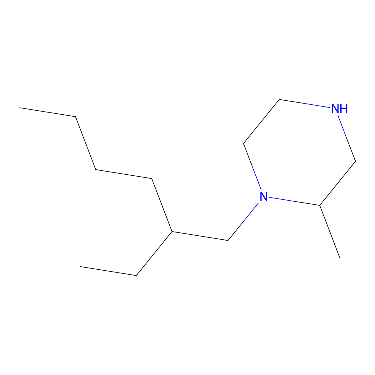 1-(2-Ethylhexyl)-2-methylpiperazine molecular structure, CAS 1240580-98-6