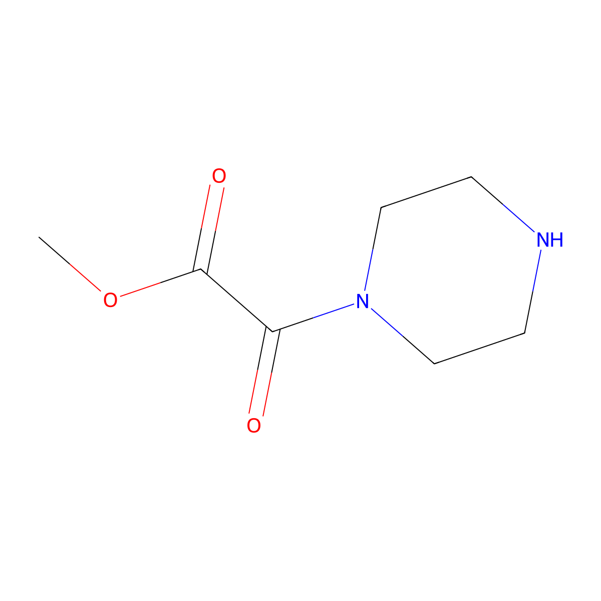 Methyl 2-oxo-2-(piperazin-1-yl)acetate molecular structure, CAS 1240581-20-7
