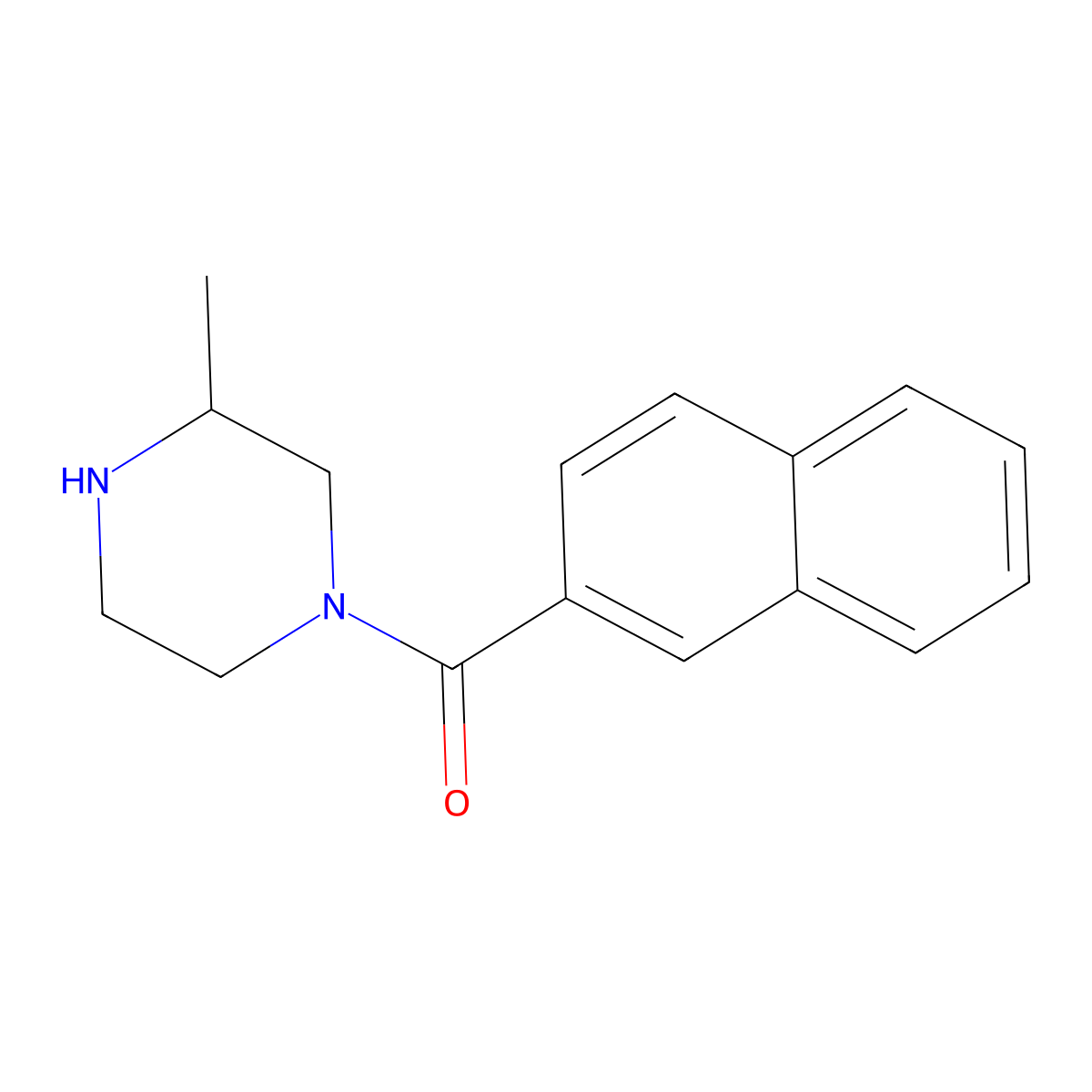 3-Methyl-1-(naphthalene-2-carbonyl)piperazine molecular structure, CAS 1240581-48-9