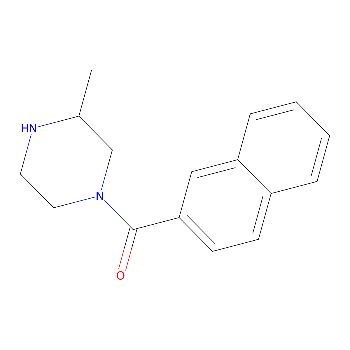3-Methyl-1-(naphthalene-2-carbonyl)piperazine molecular structure, CAS 1240581-48-9