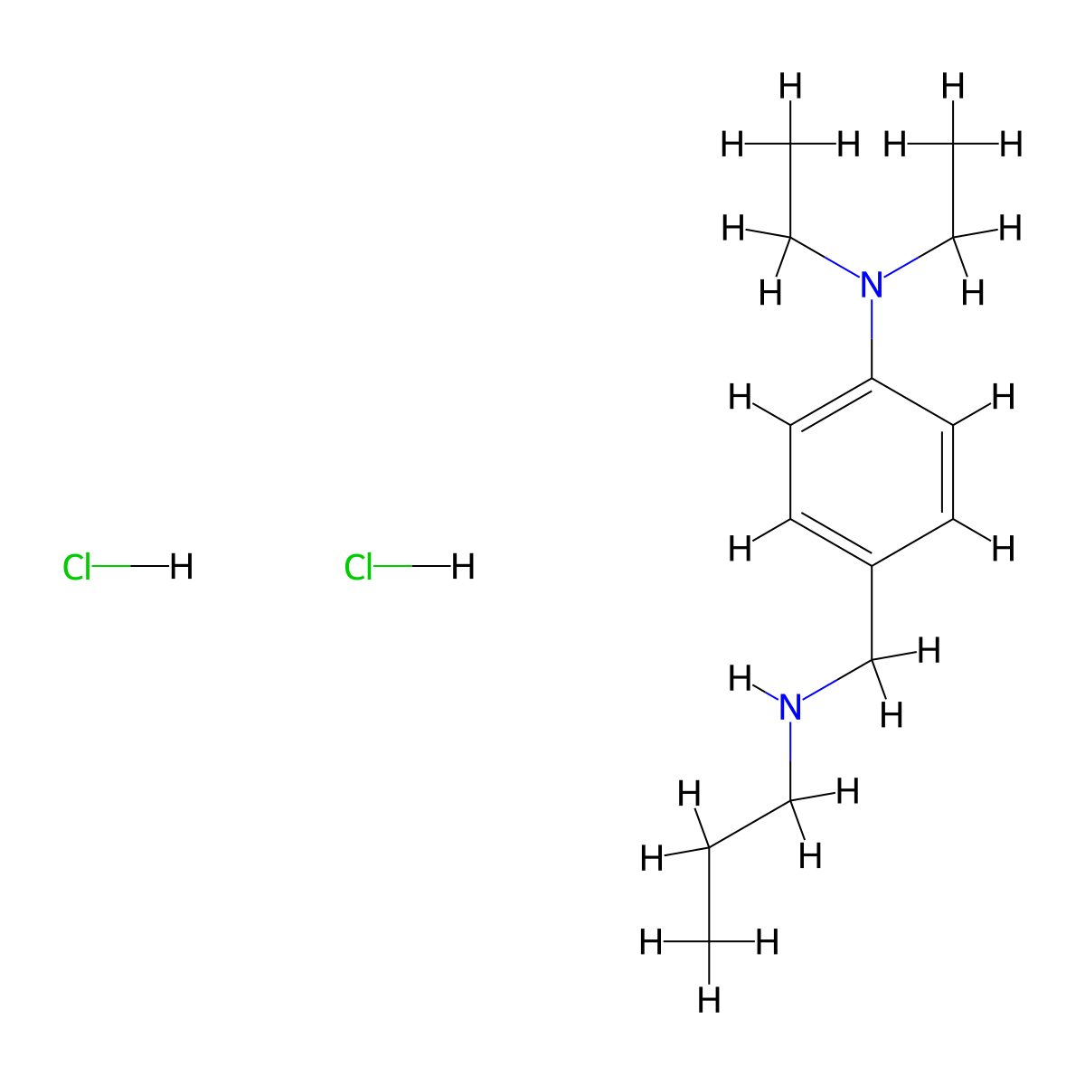 N,N-Diethyl-4-[(propylamino)methyl]aniline dihydrochloride molecular structure, CAS 1240581-86-5