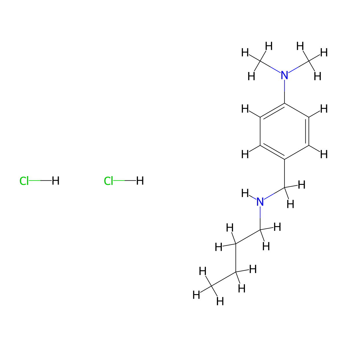 4-[(Butylamino)methyl]-N,N-dimethylaniline dihydrochloride molecular structure, CAS 1240581-89-8