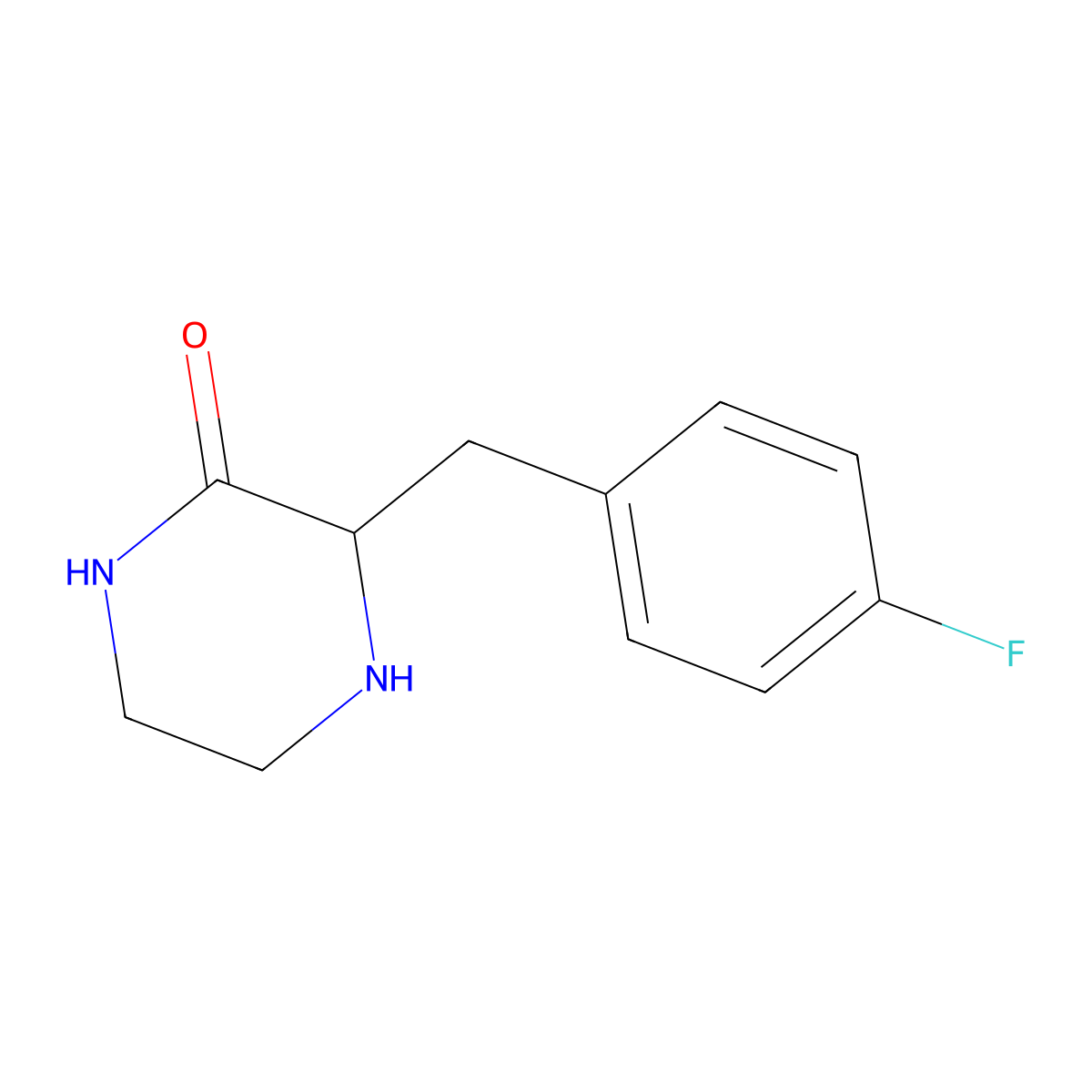 (S)-3-(4-Fluoro-benzyl)-piperazin-2-one molecular structure, CAS 1240583-66-7