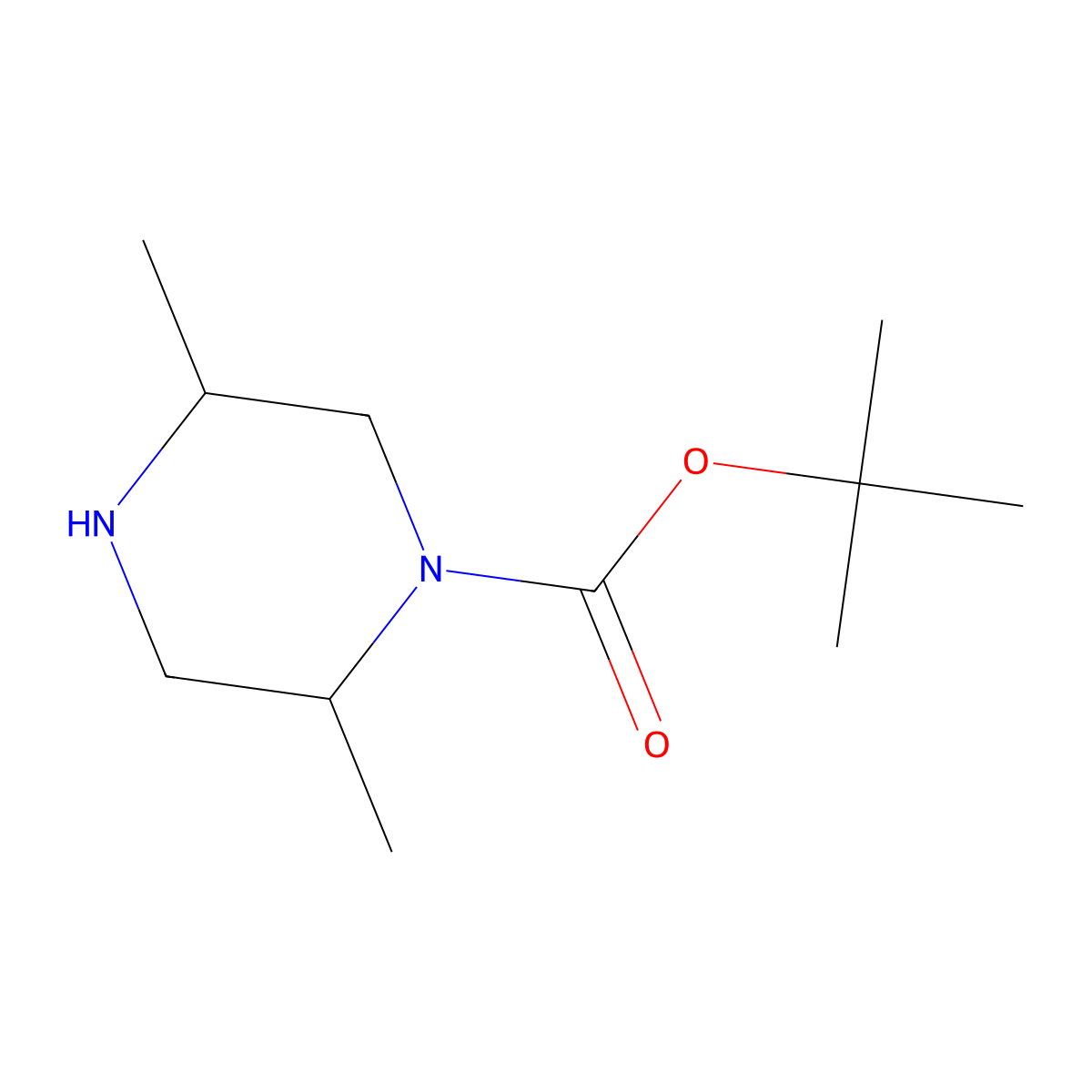 tert-butyl (2R,5R)-2,5-dimethylpiperazine-1-carboxylate molecular structure, CAS 1240586-48-4