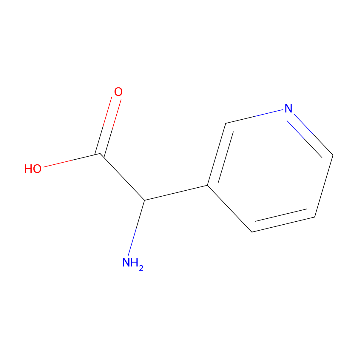 (S)-Amino-pyridin-3-YL-acetic acid molecular structure, CAS 1240587-42-1