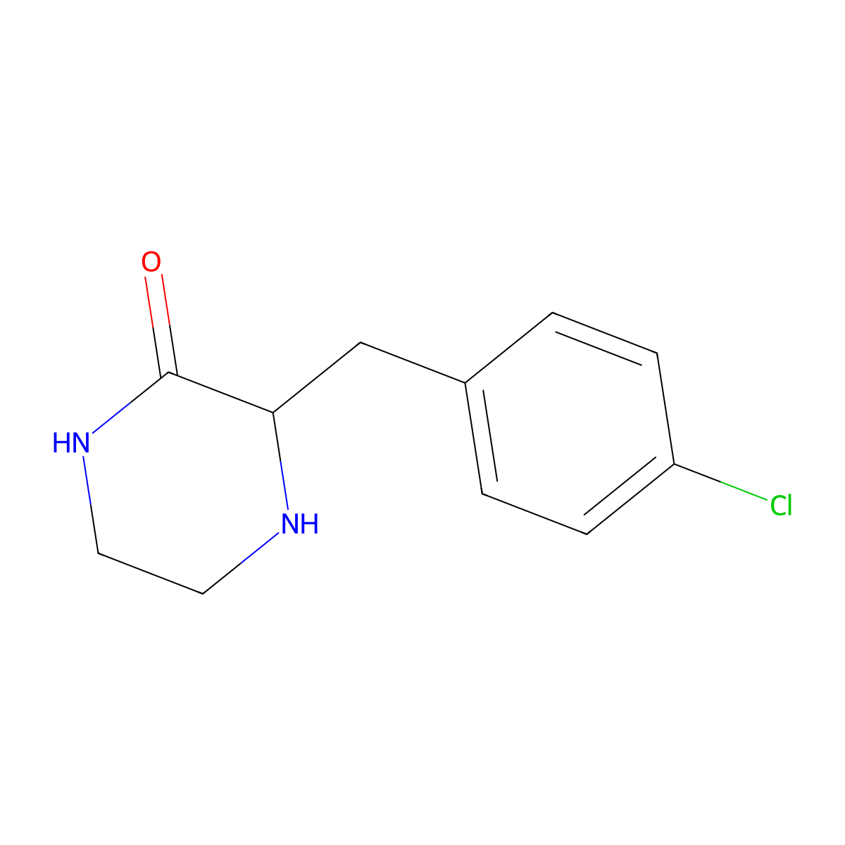 (S)-3-(4-Chlorobenzyl)piperazin-2-one molecular structure, CAS 1240590-34-4