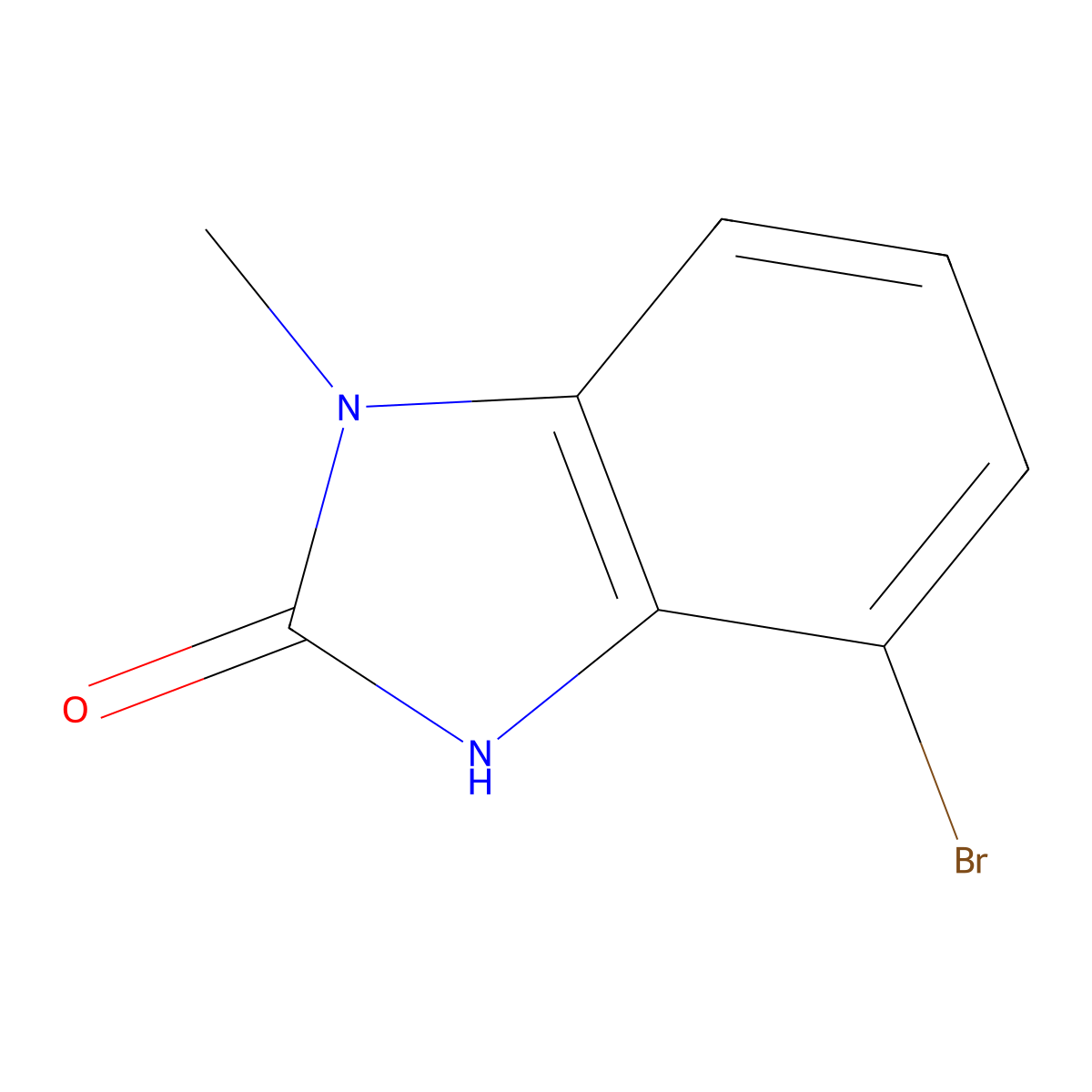 4-bromo-1-methyl-2,3-dihydro-1H-1,3-benzodiazol-2-one molecular structure, CAS 1240593-33-2