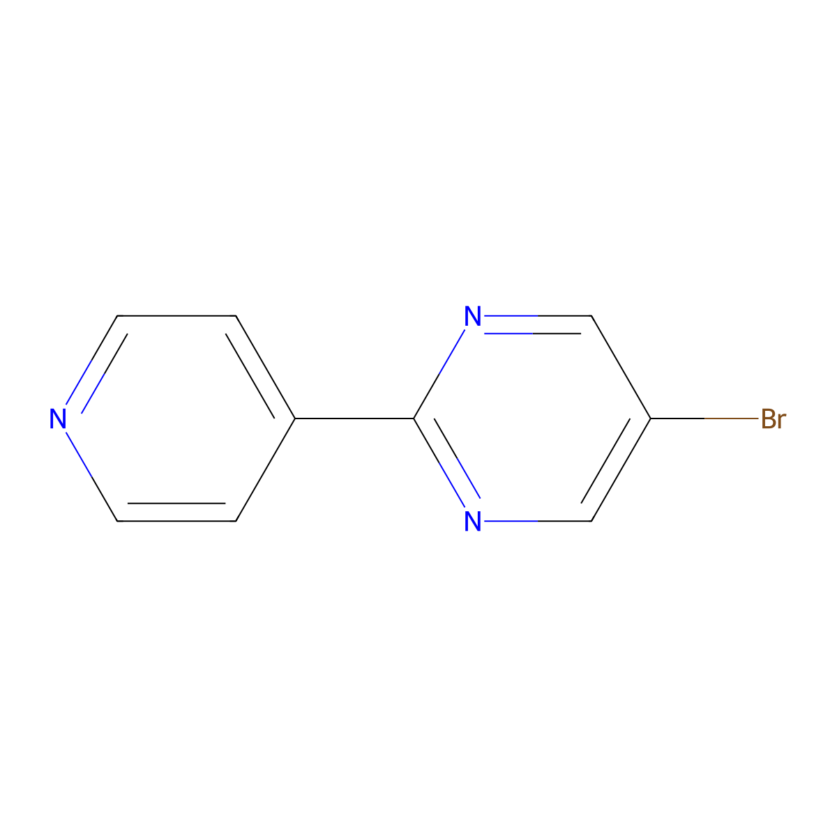 5-Bromo-2-(pyridin-4-yl)pyrimidine molecular structure, CAS 1240594-22-2