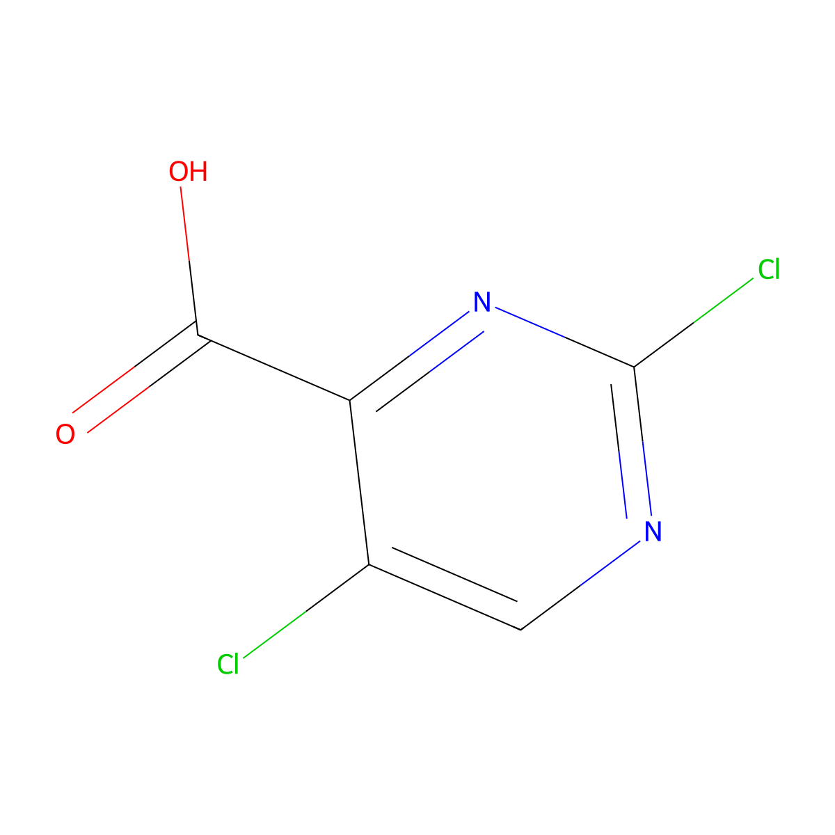 2,5-Dichloropyrimidine-4-carboxylic acid molecular structure, CAS 1240594-41-5