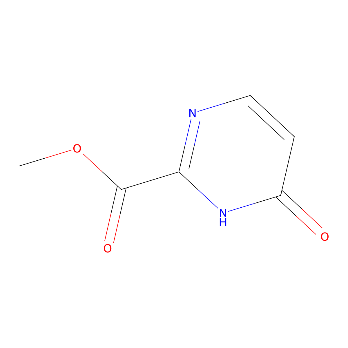 Methyl 6-oxo-1,6-dihydropyrimidine-2-carboxylate molecular structure, CAS 1240594-49-3