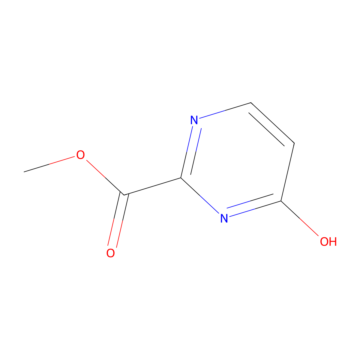 Methyl 6-oxo-1,6-dihydropyrimidine-2-carboxylate molecular structure, CAS 1240594-49-3