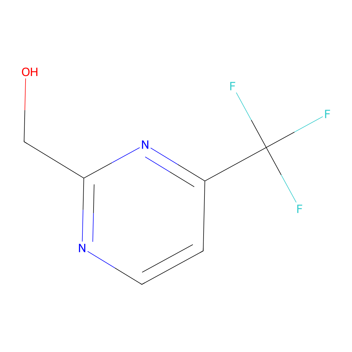 (4-(Trifluoromethyl)pyrimidin-2-yl)methanol molecular structure, CAS 1240594-67-5