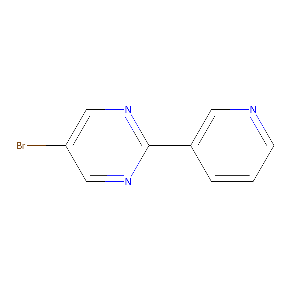 5-Bromo-2-(pyridin-3-YL)pyrimidine molecular structure, CAS 1240594-99-3