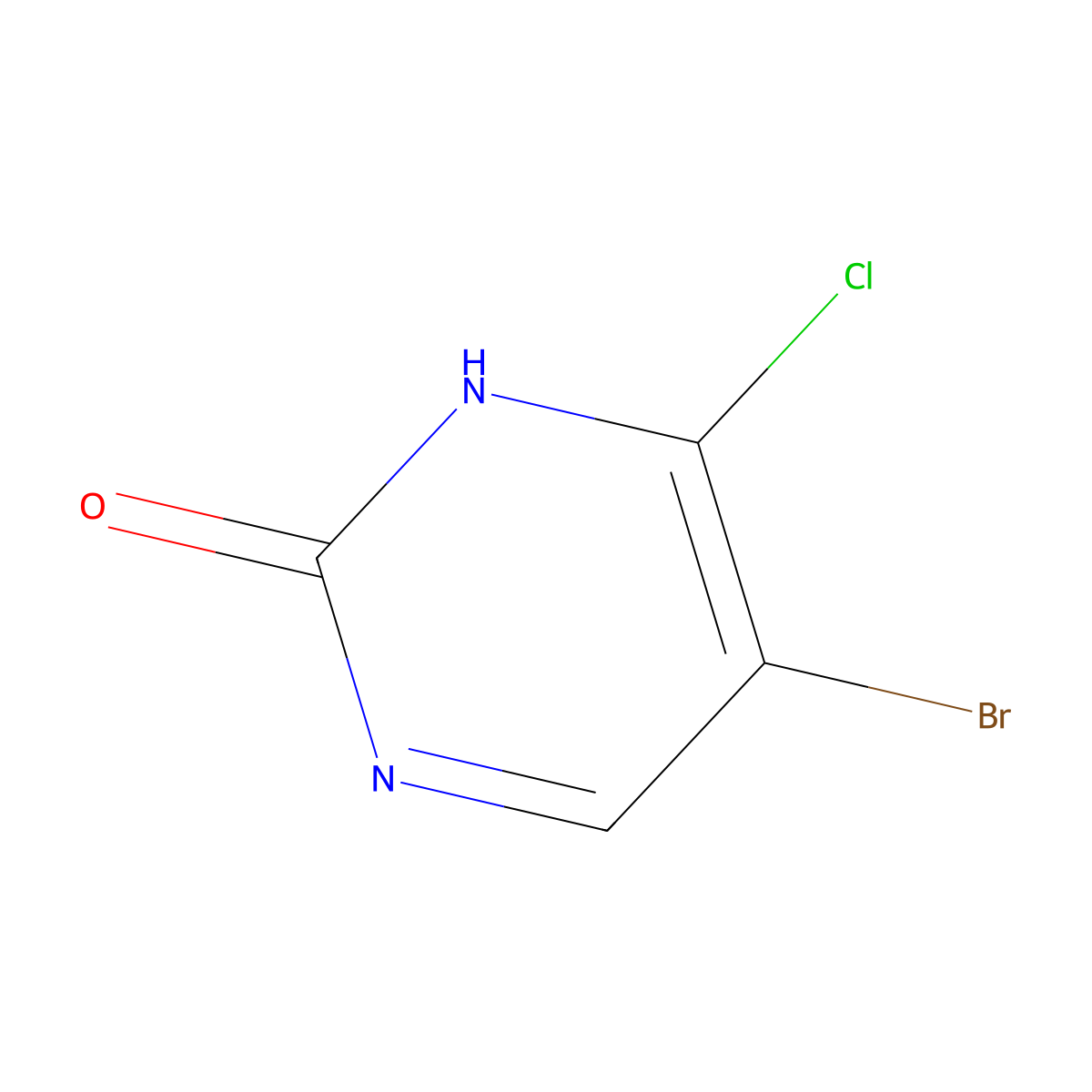 5-Bromo-4-chloropyrimidin-2-ol molecular structure, CAS 1240595-19-0