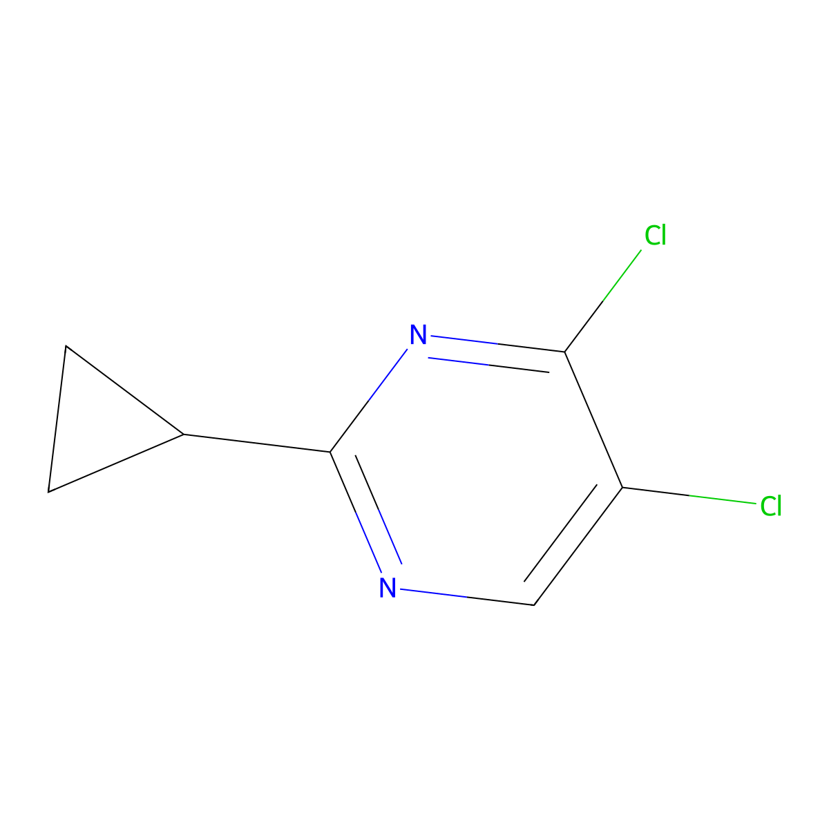4,5-Dichloro-2-cyclopropylpyrimidine molecular structure, CAS 1240595-61-2